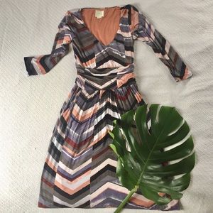 Anthropologie Maeve Novella Slim Chevron Hemmed